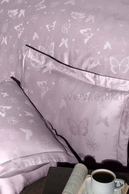 Exclusive žakardinio satino "Jacquard Collection" patalynės komplektas, levandų spalvos